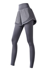 Fitness pants women's high waist fake two-piece running Yoga Pants elastic tight fitting autumn and winter wear quick drying exercise pants  SKSP024 detail view-14